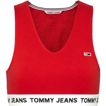 vaatteet Naiset T-paidat & Poolot Tommy Jeans TOP ROJO MUJER   DW0DW13830 Punainen