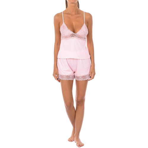 vaatteet Naiset pyjamat / yöpaidat Kisses&Love 1203-POWDER Vaaleanpunainen