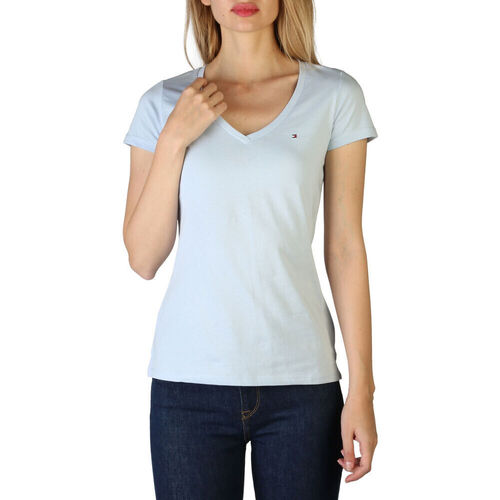 vaatteet Naiset Lyhythihainen t-paita Tommy Hilfiger - xw0xw01641 Sininen