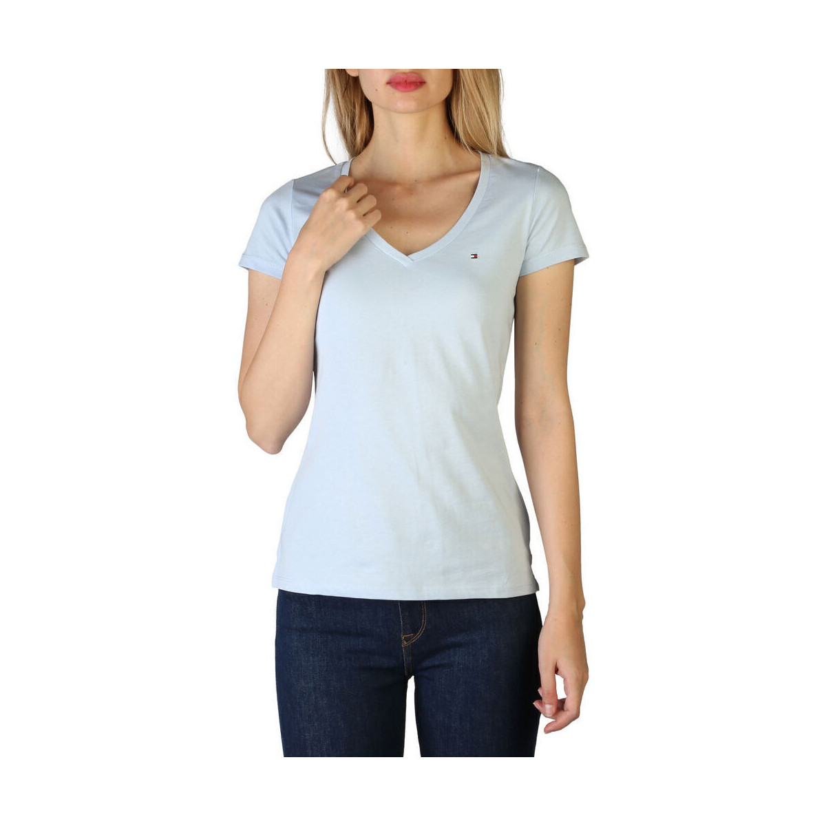 vaatteet Naiset Lyhythihainen t-paita Tommy Hilfiger - xw0xw01641 Sininen