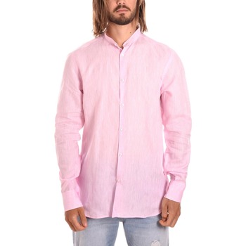 vaatteet Miehet Pitkähihainen paitapusero Borgoni Milano OSTUNI Vaaleanpunainen