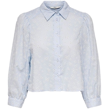 vaatteet Naiset Topit / Puserot Only Shirt Tilde 7/8 - Cashmere Blue Sininen