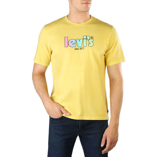 vaatteet Miehet T-paidat pitkillä hihoilla Levi's - 16143 Keltainen