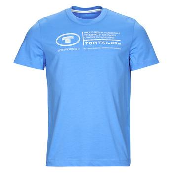 vaatteet Miehet Lyhythihainen t-paita Tom Tailor 1035611 Sininen