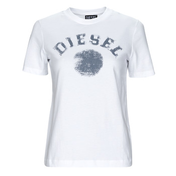 vaatteet Naiset Lyhythihainen t-paita Diesel T-REG-G7 Valkoinen / Sininen