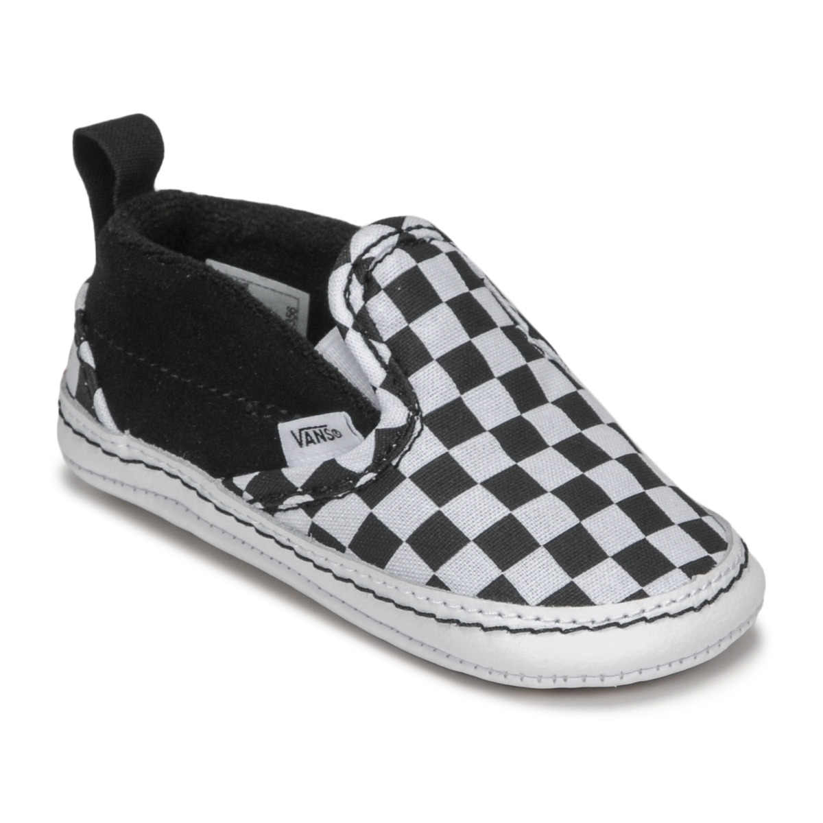 kengät Lapset Tennarit Vans IN SLIP-ON V CRIB Musta / Valkoinen