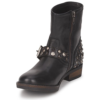 Pieces ISADORA LEATHER BOOT Musta