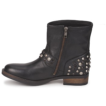 Pieces ISADORA LEATHER BOOT Musta