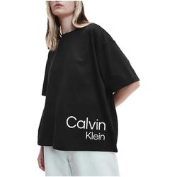 vaatteet Naiset Lyhythihainen t-paita Calvin Klein Jeans  Musta