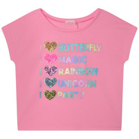 vaatteet Tytöt Lyhythihainen t-paita Billieblush U15B48-462 Vaaleanpunainen
