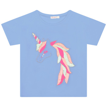 vaatteet Tytöt Lyhythihainen t-paita Billieblush U15B47-798 Sininen
