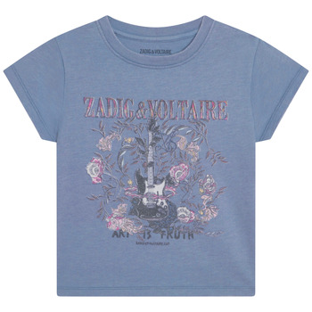 vaatteet Tytöt Lyhythihainen t-paita Zadig & Voltaire  Sininen