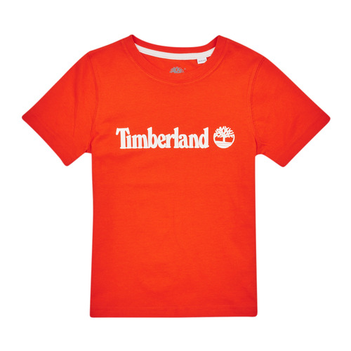 vaatteet Pojat Lyhythihainen t-paita Timberland T25T77 Punainen