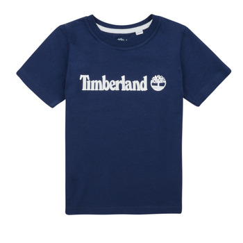 vaatteet Pojat Lyhythihainen t-paita Timberland T25T77 Laivastonsininen