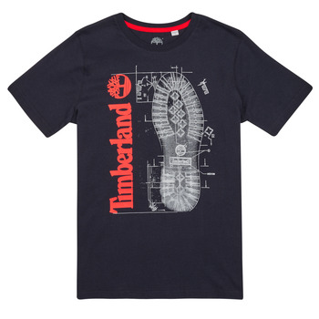 vaatteet Pojat Lyhythihainen t-paita Timberland T25T82 Musta