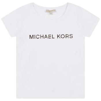 vaatteet Tytöt Lyhythihainen t-paita MICHAEL Michael Kors R15164-10P-C Valkoinen
