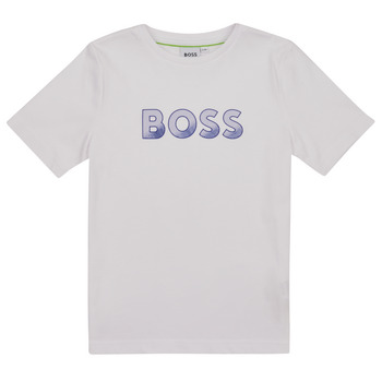 vaatteet Pojat Lyhythihainen t-paita BOSS J25O03-10P-C Valkoinen