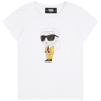 vaatteet Tytöt Lyhythihainen t-paita Karl Lagerfeld Z15417-N05-B Valkoinen