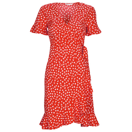 vaatteet Naiset Lyhyt mekko Only ONLOLIVIA S/S WRAP DRESS Punainen