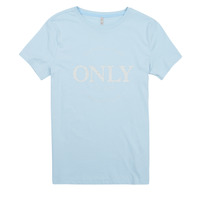 vaatteet Tytöt Lyhythihainen t-paita Only KOGWENDY S/S LOGO TOP BOX CP JRS Sininen / Taivaansininen