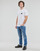 vaatteet Miehet Lyhythihainen t-paita Calvin Klein Jeans SHRUNKEN BADGE TEE Valkoinen