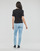 vaatteet Naiset Lyhythihainen t-paita Calvin Klein Jeans RIB SHORT SLEEVE TEE Musta