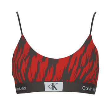 Alusvaatteet Naiset Rintaliivit Calvin Klein Jeans UNLINED BRALETTE Musta / Punainen