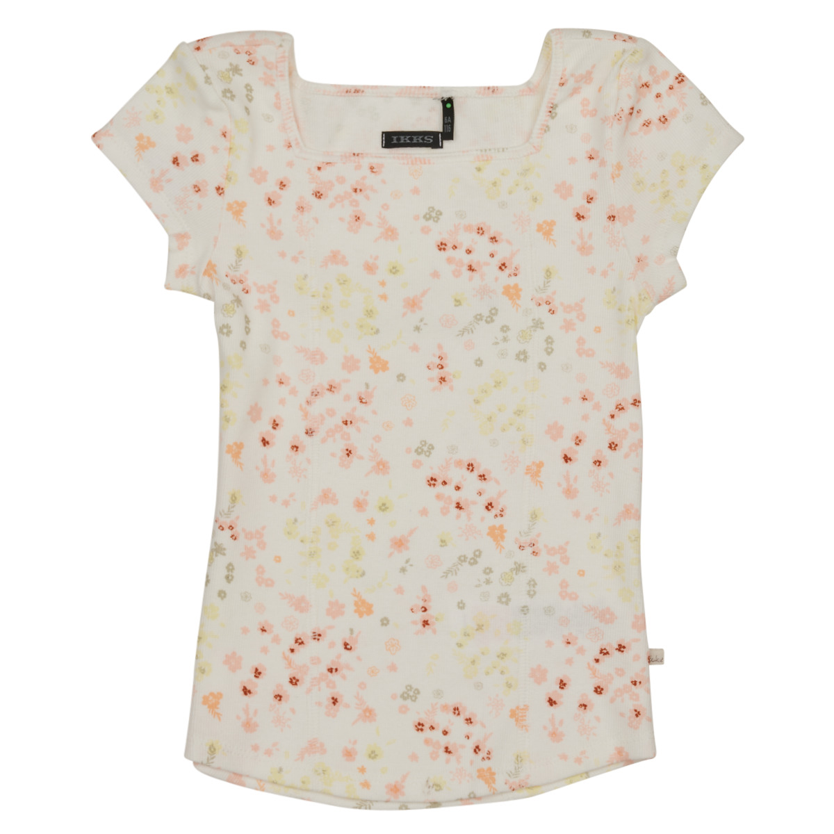 vaatteet Tytöt Lyhythihainen t-paita Ikks XW10422 Valkoinen / Vaaleanpunainen