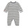 vaatteet Lapset pyjamat / yöpaidat Petit Bateau A06P501 Valkoinen / Laivastonsininen