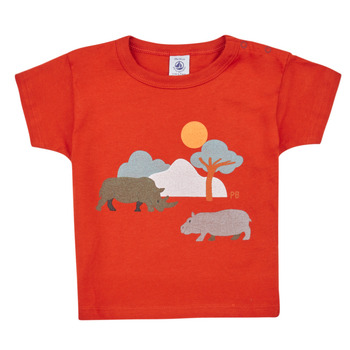 vaatteet Lapset Lyhythihainen t-paita Petit Bateau FAON Oranssi