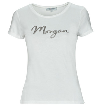 vaatteet Naiset Lyhythihainen t-paita Morgan DGANA Valkoinen