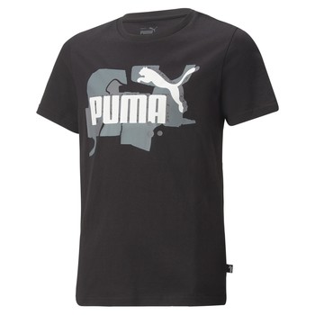 vaatteet Pojat Lyhythihainen t-paita Puma ESS STREET ART LOGO Musta