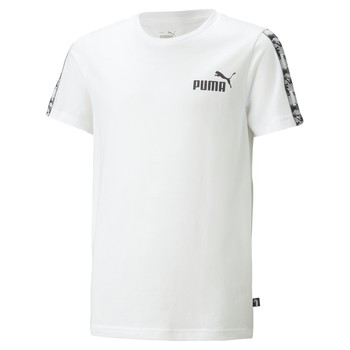 vaatteet Pojat Lyhythihainen t-paita Puma ESS TAPE CAMO Valkoinen