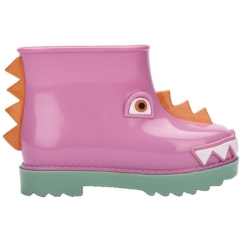 kengät Lapset Saappaat Melissa MINI  Rain Boot+Fábula B - Green/Pink Vaaleanpunainen