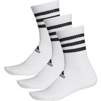 Alusvaatteet Miehet Urheilusukat adidas Originals 3-Stripes Cushioned Crew Socks 3 Pairs Valkoinen