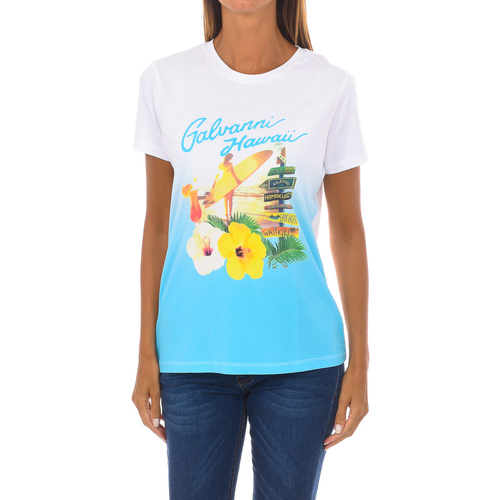 vaatteet Naiset Lyhythihainen t-paita Galvanni GLVSW1127601-WHITE Valkoinen