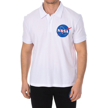 vaatteet Miehet Lyhythihainen poolopaita Nasa NASA16PO-WHITE Valkoinen