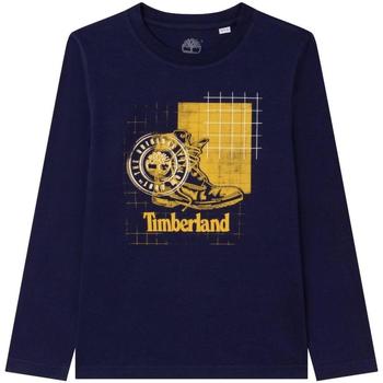 vaatteet Pojat Lyhythihainen t-paita Timberland  Sininen