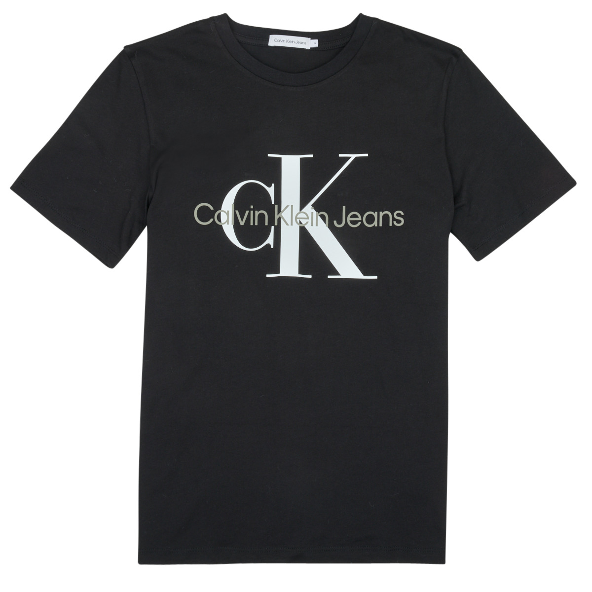 vaatteet Lapset Lyhythihainen t-paita Calvin Klein Jeans MONOGRAM LOGO T-SHIRT Musta