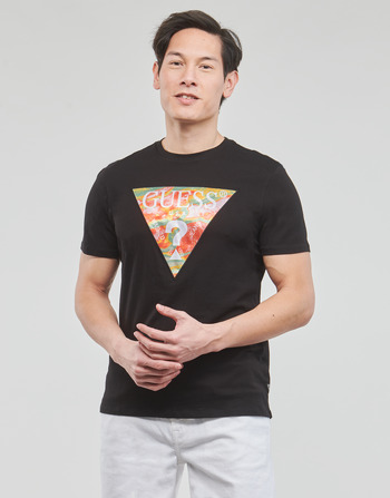 Guess SS BSC ABSTRACT TRI LOGO TEE