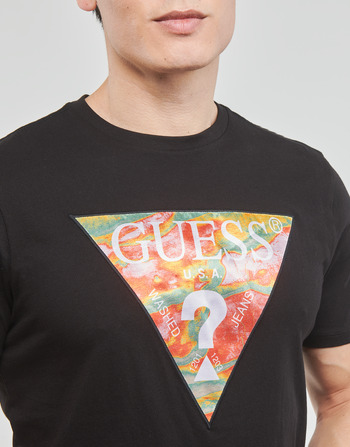 Guess SS BSC ABSTRACT TRI LOGO TEE Musta