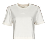 vaatteet Naiset Lyhythihainen t-paita Guess BRITNEY CROP TEE Valkoinen