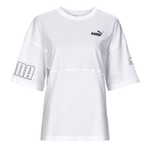 vaatteet Naiset Lyhythihainen t-paita Puma POWER COLORBLOCK Valkoinen