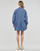 vaatteet Naiset Lyhyt mekko Tommy Jeans TJW CHAMBRAY SHIRT DRESS Sininen