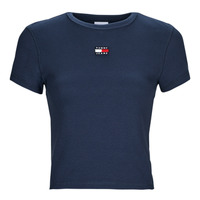 vaatteet Naiset Lyhythihainen t-paita Tommy Jeans TJW BBY RIB XS BADGE Laivastonsininen