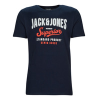 vaatteet Miehet Lyhythihainen t-paita Jack & Jones JJELOGO TEE SS O-NECK Laivastonsininen