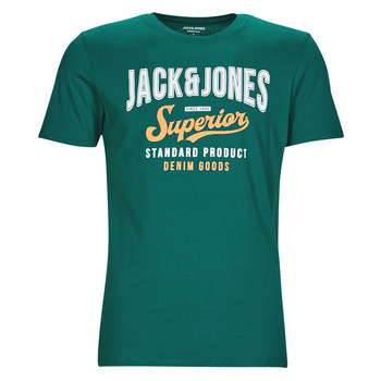 vaatteet Miehet Lyhythihainen t-paita Jack & Jones JJELOGO TEE SS O-NECK Vihreä