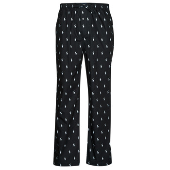 vaatteet Miehet pyjamat / yöpaidat Polo Ralph Lauren SLEEPWEAR-PJ PANT-SLEEP-BOTTOM Musta / Valkoinen