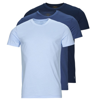 vaatteet Miehet Lyhythihainen t-paita Polo Ralph Lauren UNDERWEAR-S/S CREW-3 PACK-CREW UNDERSHIRT Sininen / Laivastonsininen / Sininen / Taivaansininen