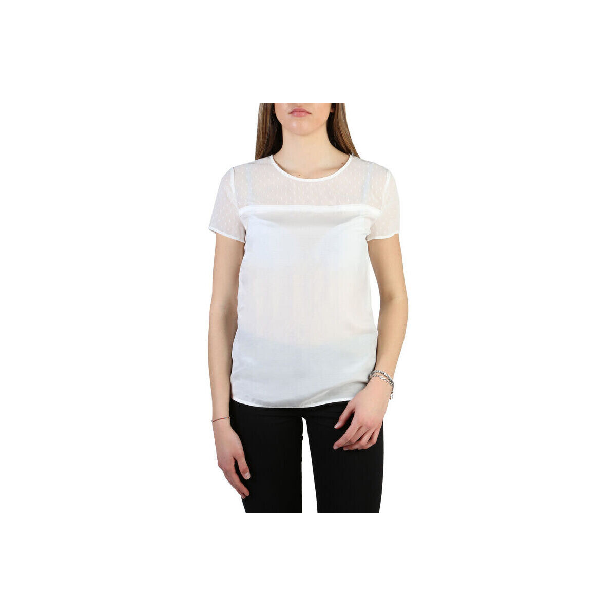 vaatteet Naiset Lyhythihainen t-paita Armani jeans - 3y5h45_5nzsz Valkoinen